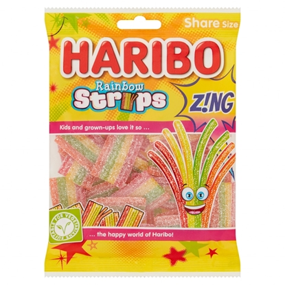 Picture of HARIBO RAINBOW STRIPS Z!NG 130G X 12