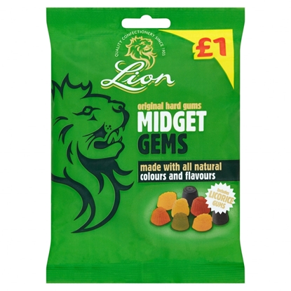 Picture of PM £1 LION MIDGET GEMS 150G X 12