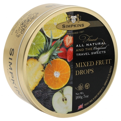 Picture of SIMPKINS MIXED FRUITS TRAVEL TINS 200G X 6