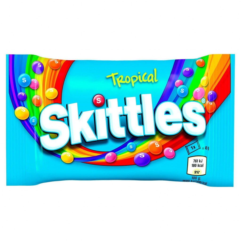 Youings Wholesale. SKITTLES TROPICAL STD 45g X 36