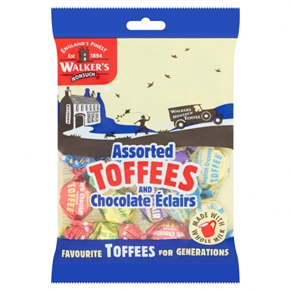 Picture of WALKERS ASSORTED TOFFEES AND ECLAIRS BAG 150G X 12