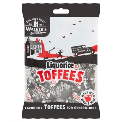 Picture of WALKERS LIQUORICE TOFFEES BAG 150G X 12