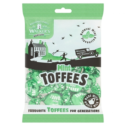 Picture of WALKERS MINT TOFFEES BAG 150G X 12