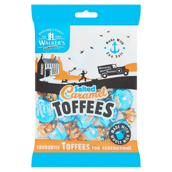 Picture of WALKERS SALTED CARAMEL TOFFEES BAG 150G X 12