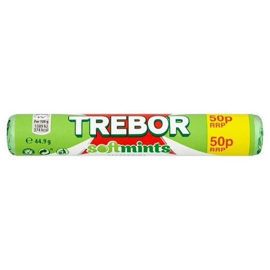 Picture of PM 69P TREBOR SOFTMINTS PEPPERMINT GREEN x 40 