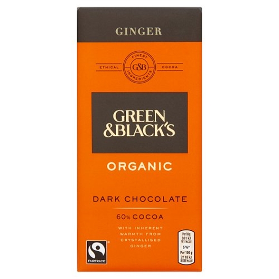 Picture of GREEN & BLACKS GINGER 90G X 15