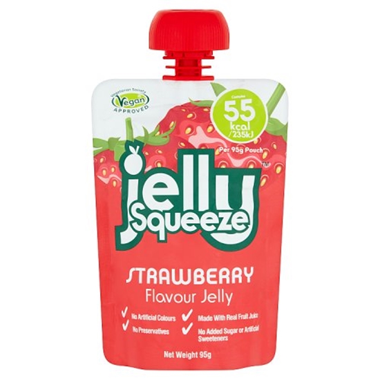 Youings Wholesale. JELLY SQUEEZE STRAWBERRY 95G x 16