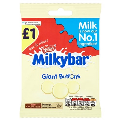 Picture of PM £1.35 MILKYBAR GIANT BUTTONS 85G X 12 