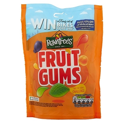 Picture of ROWNTREES FRUIT GUMS 150G POUCH X 10