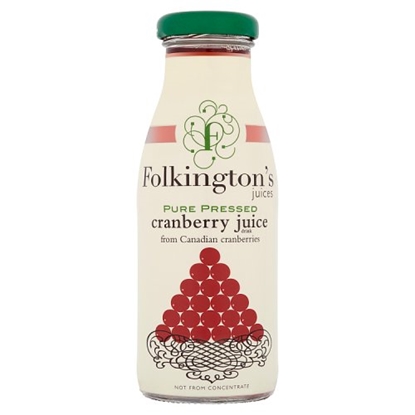 Picture of *FOLKINGTONS*CRANBERRY 250ML **BOTTLE**  X 12