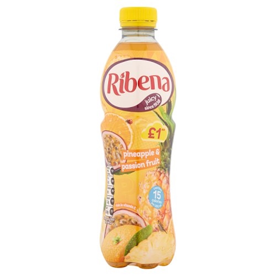 Picture of PM £1 RIBENA PINEAPPLE & PASSION NAS 500ML x 12