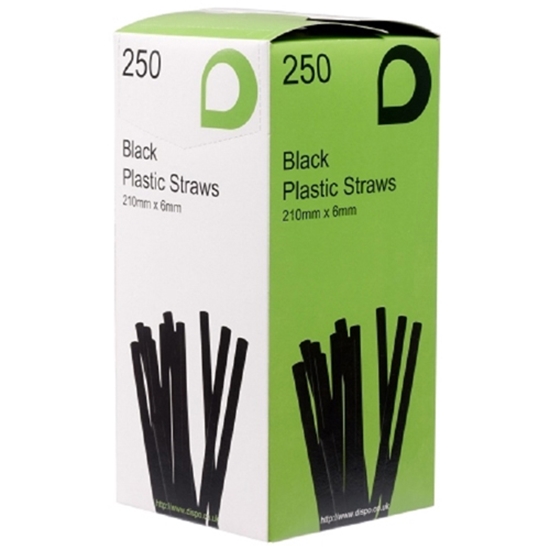 Picture of STRAWS (PAPER) BLACK X 250