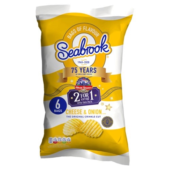 Picture of SEABROOK CHEESE & ONION 6 PK X 8