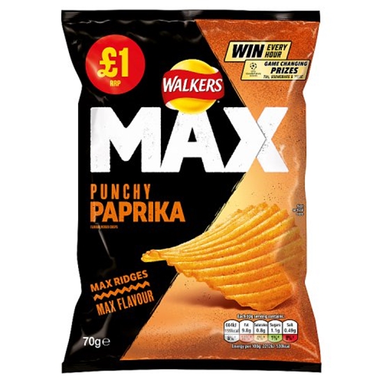 Picture of PM £1.35 WALKERS MAX PAPRIKA 70Gx15