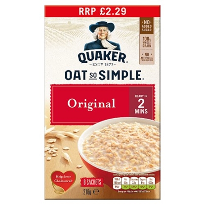 Picture of PM £2.29 QUAKER OAT SO SIMPLE ORIGINAL 162G X 8
