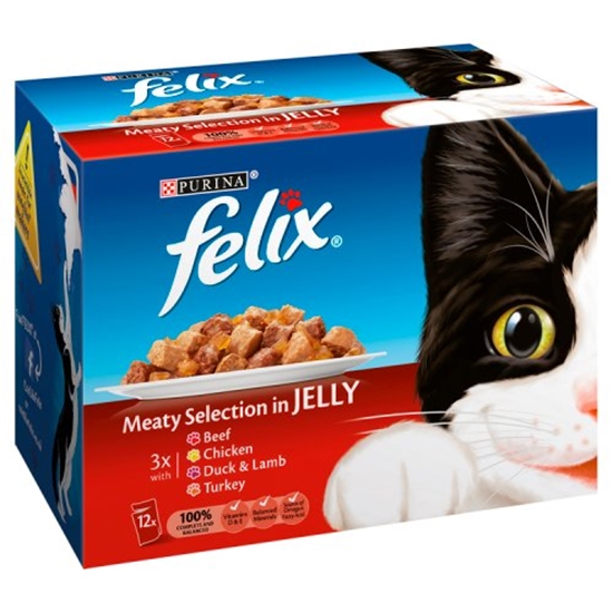 Picture of FELIX MIXED SELECTION IN JELLY 100G 4X12PK