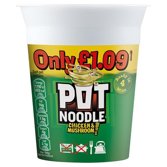 Picture of PM £1.49 POT NOODLE CHICKEN & MUSHROOM 90g X 12 