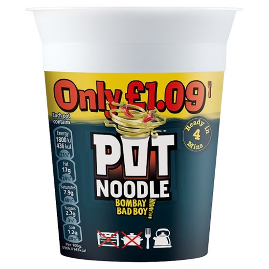 Picture of PM £1.49 POT NOODLE BOMBAY BAD BOY X 12