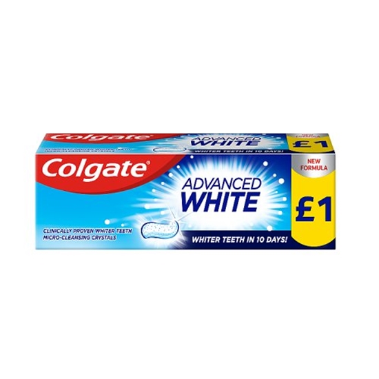 Picture of PM £1 COLGATE ADVANCED  WHITE 75ML x 12