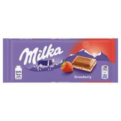 Picture of MILKA STRAWBERRY 100g x 22