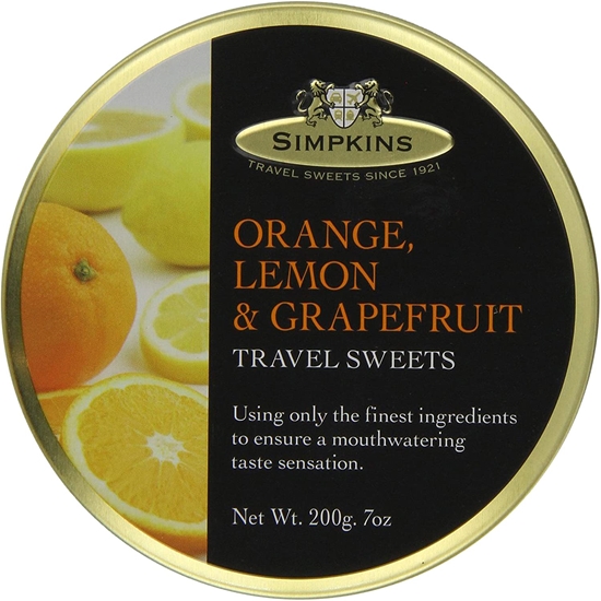 Picture of SIMPKINS ORANGE,LEMON&GRAPEFRUIT TRAVEL TIN 200Gx6