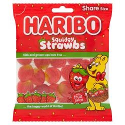 Picture of HARIBO SQUIDGY STRAWBS 160G X 12