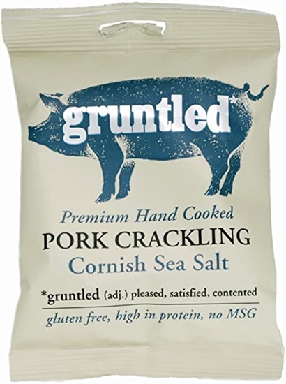 Picture of GRUNTLED PORK CRACKLING CORNISH SEA SALT 35G X 20