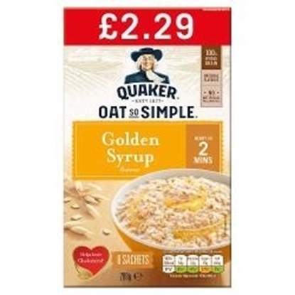 Picture of PM £2.29 QUAKER OAT SO SIMPLE G/SYRUP 162G X 8