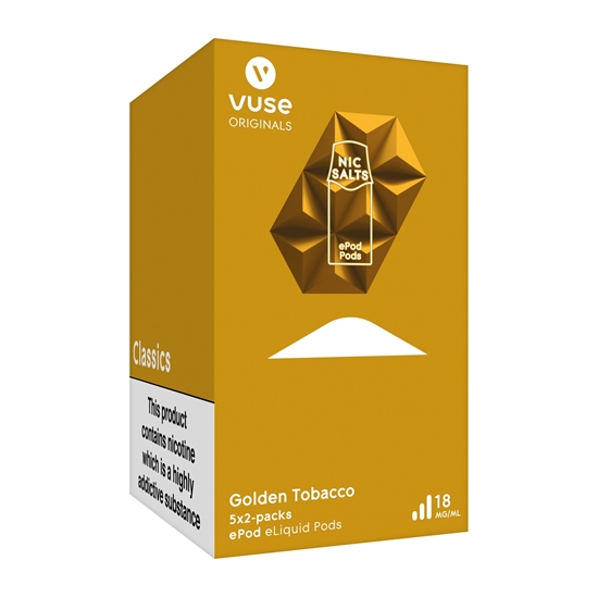 Picture of VUSE ePOD PODS  PRO GOLDEN TOBACCO 18mg 2 PK x 5