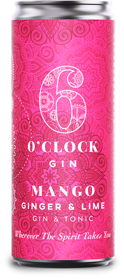 Picture of 6 O CLOCK GIN MANGO GINGER LIME & TONIC 250ML X 12