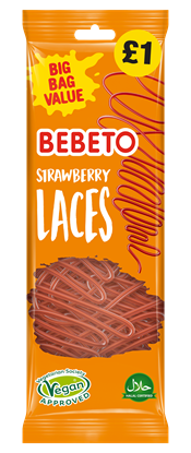 Picture of PM £1 BEBETO STRAWBERRY LACES 140g x12