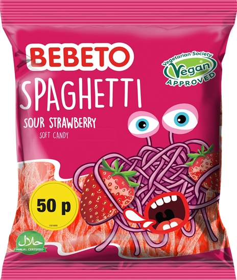 Picture of PM 50P BEBETO STRAWBERRY SPAGHETTI 70g x 20