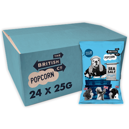 Picture of BRITISH POPCORN COMPANY SALTED 25G X 24