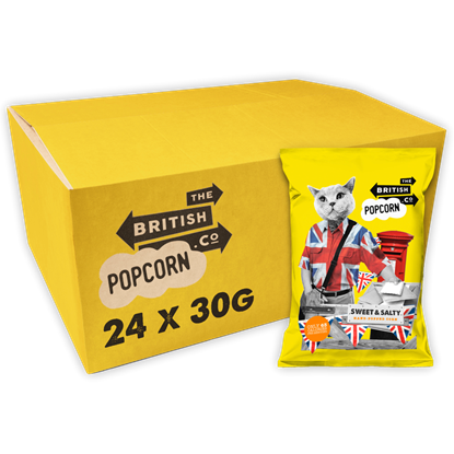 Picture of BRITISH POPCORN COMPANY SWEET & SALTY 30G X 24