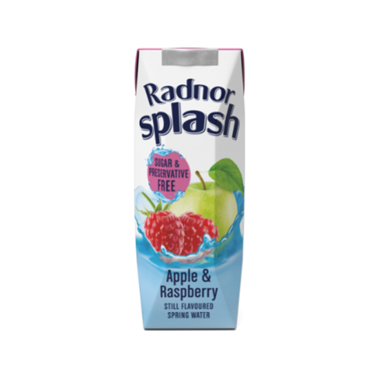 Picture of RADNOR SPLASH APPLE & RASPBERRY (TETRA) 250ml x 24