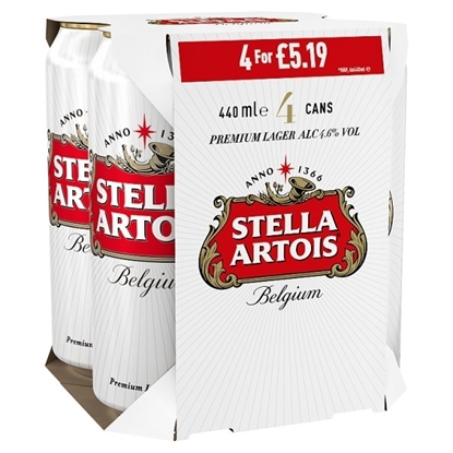 Picture of PM £5.65 STELLA 4PK X 6 440ML 