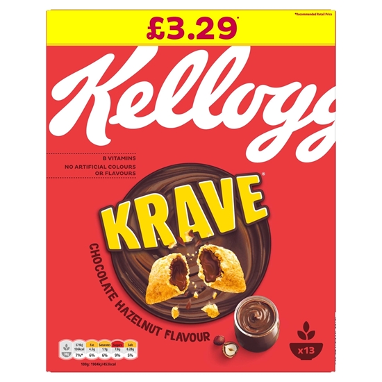 Picture of PM £3.69 KELLOGGS KRAVE HAZELNUT 410g x 6