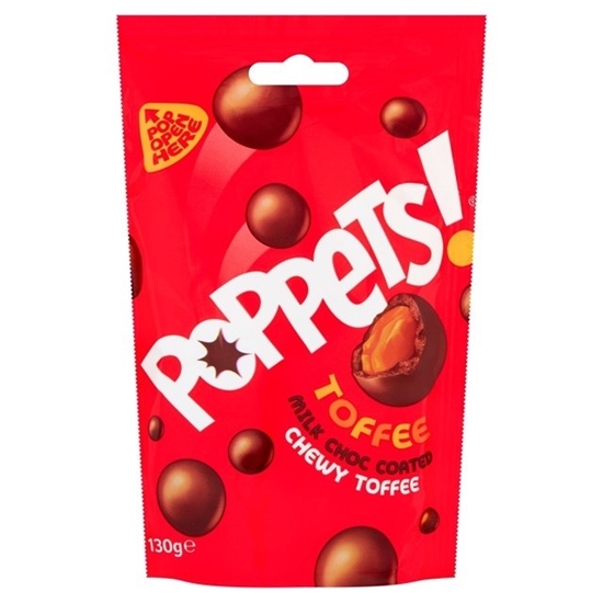 Picture of POPPETS TOFFEE POUCH 130G x 9