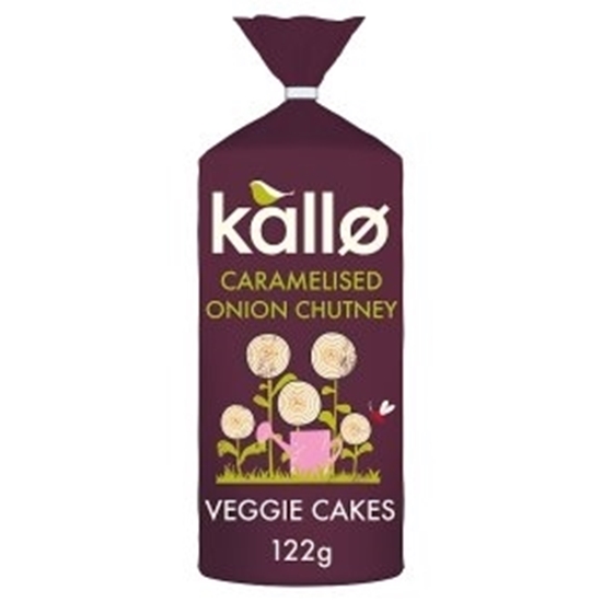 Picture of KALLO CARAMELISED ONION & CHUTNEY VEG CAKE 122G x6