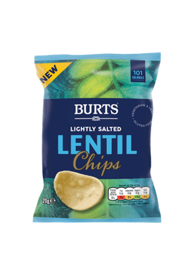 Picture of BURTS LENTIL CHIPS LIGHTLY SALTED 20g x 16