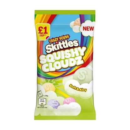 Picture of PM £1 SKITTLES TREAT SOURS SQUISHY CLOUDS 70g x 14