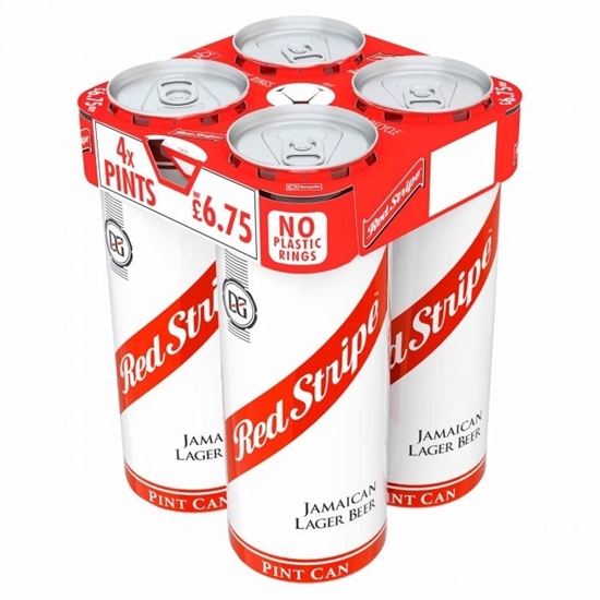 Picture of PM £7.59 RED STRIPE PINT CANS 568ML X 4PK X 6