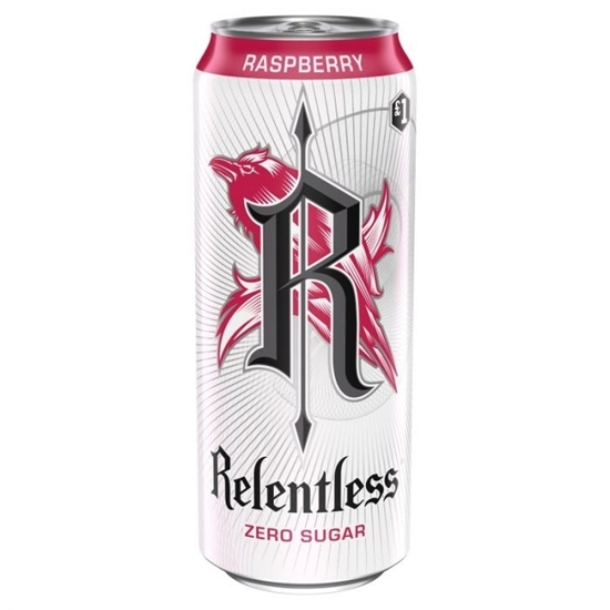 Picture of PM £1 RELENTLESS RASPBERRY ZERO 500ml x 12 