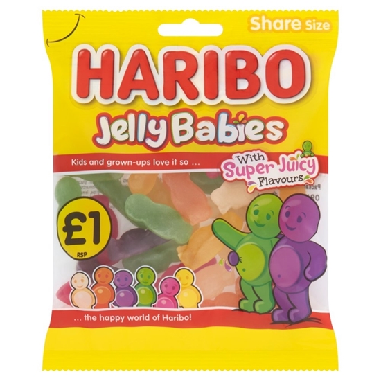 Picture of PM £1.25 HARIBO JELLY BABIES 140G + 10%  x 12 