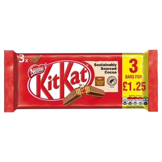 Picture of PM £1.50 KIT KAT 4 FINGER 3PK 41.5G x 20