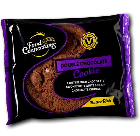 Picture of FOOD CONNECTIONS DOUBLE CHOC COOKIES 103g x 18