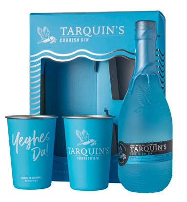 Picture of TARQUINS GIFT CORNISH 70cl + 2 METAL TINS x 3