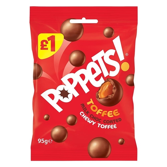 Picture of PM £1.35 POPPETS TOFFEE POUCH 95g x 10