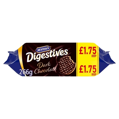 Picture of PM £2.25 MCVITIES  DARK CHOC DIGESTIVES 266G X 15