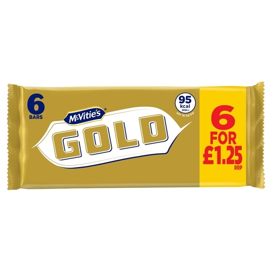 Picture of PM £1.25 MCVITIES GOLD BARS 6 PACK X 12